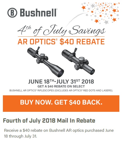 Bushnell AR Optics Gun Rebates