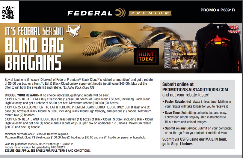 Federal Premium July 1 Rebate Gun Rebates