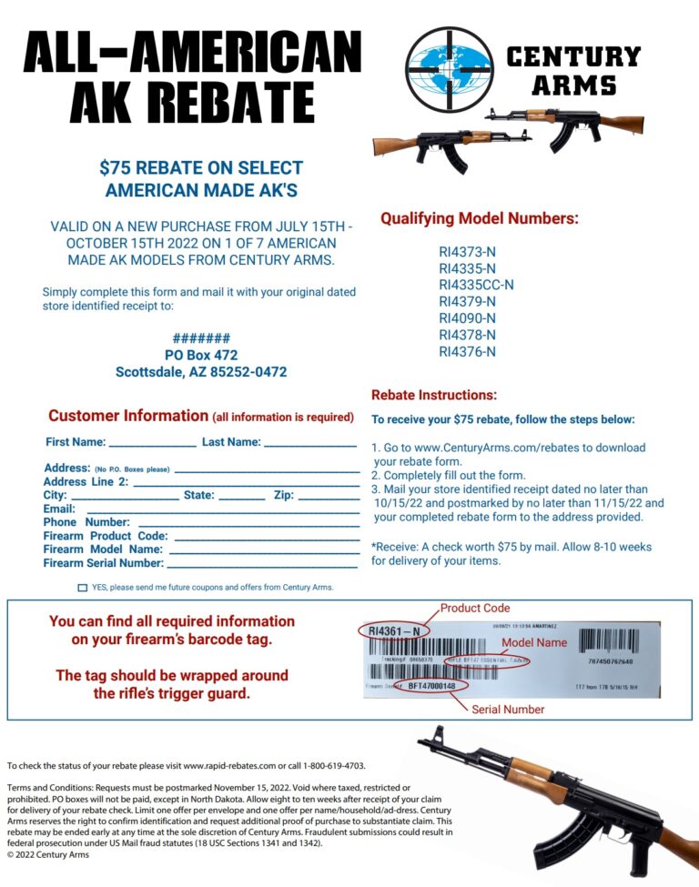 Century Arms Rebate Gun Rebates